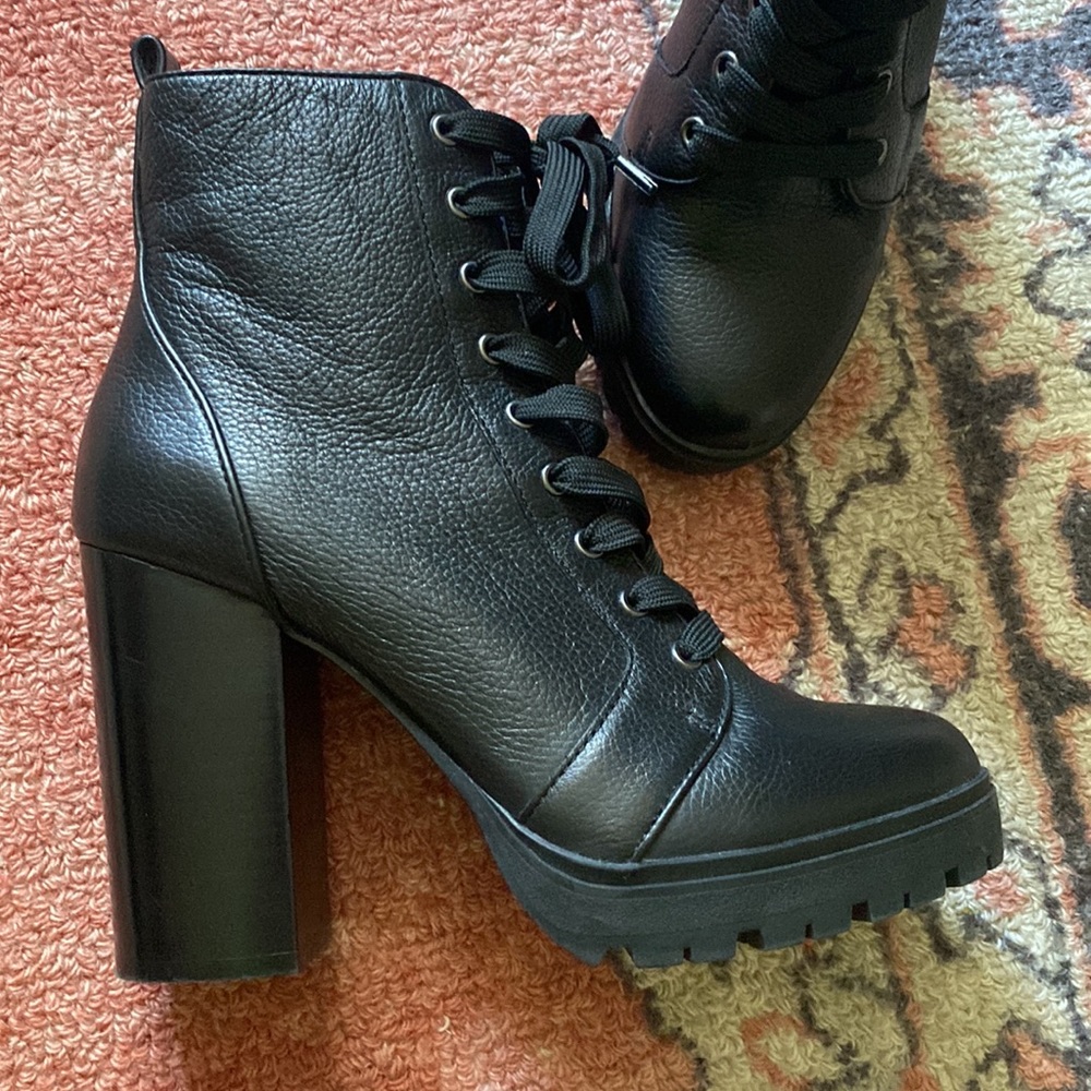 Heeled combat boots